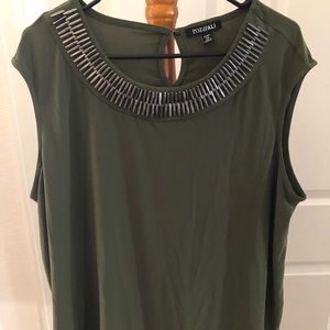 Sleeveless Roz and Ali dress shirt. Size 2X